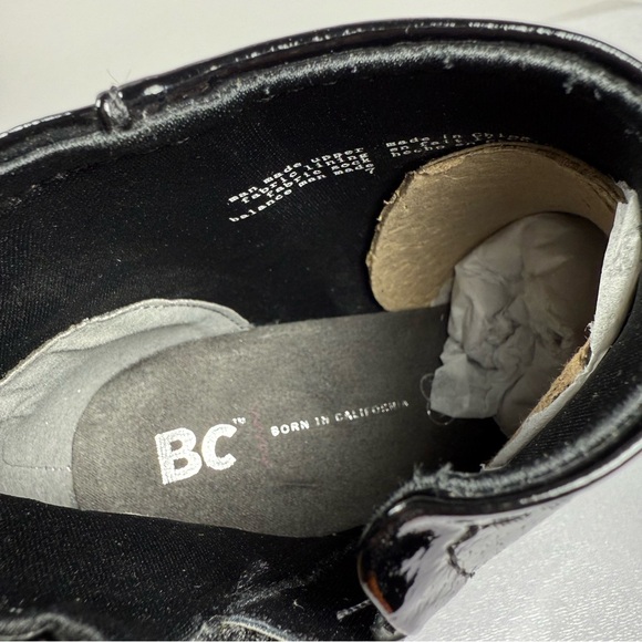 NEW BC Women's Lucky Day Ankle Boot Chunky Heel Bootie in Patent Black Size 7 - Picture 7 of 10